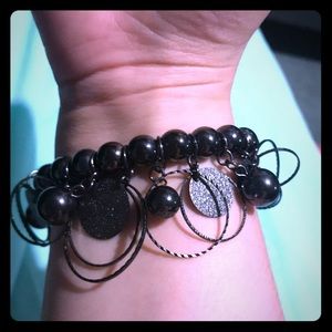 Black beaded bracelet